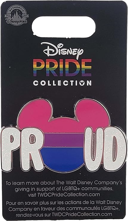 products Disney Pin - Rainbow Pride Collection - Mickey Mouse Icon - Proud Bisexual Flag