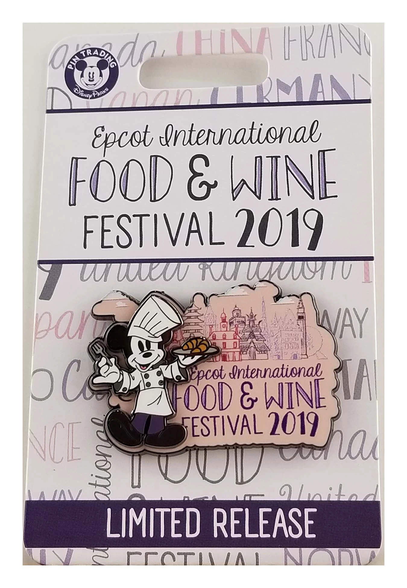 item Disney Pin - Mickey Mouse - Epcot Food & Wine Festival 2019 Logo 137208