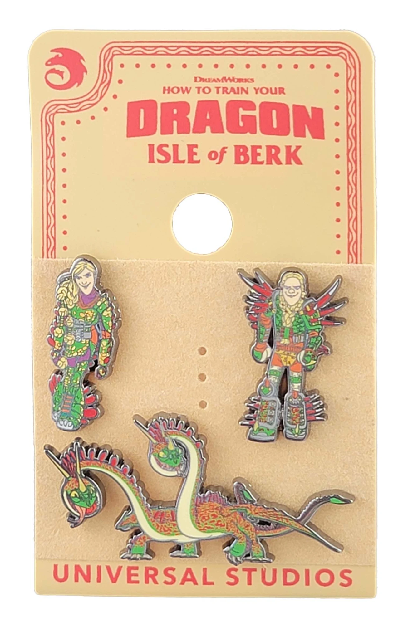products Universal Studios - Epic Universe Pin - How To Train Your Dragon - Thorston twins Tuffnut, Ruffnut, & Barf Belch