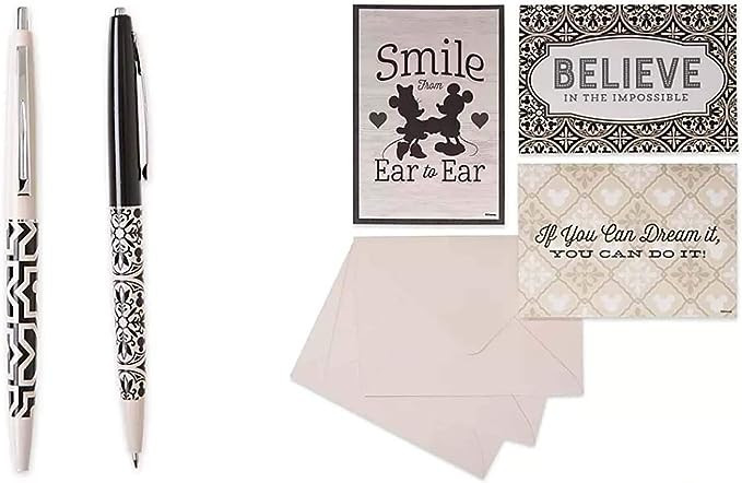 products Disney Parks - Notepad & Ink Pen Set- Homestead Collection -Mickey & Minnie Mouse