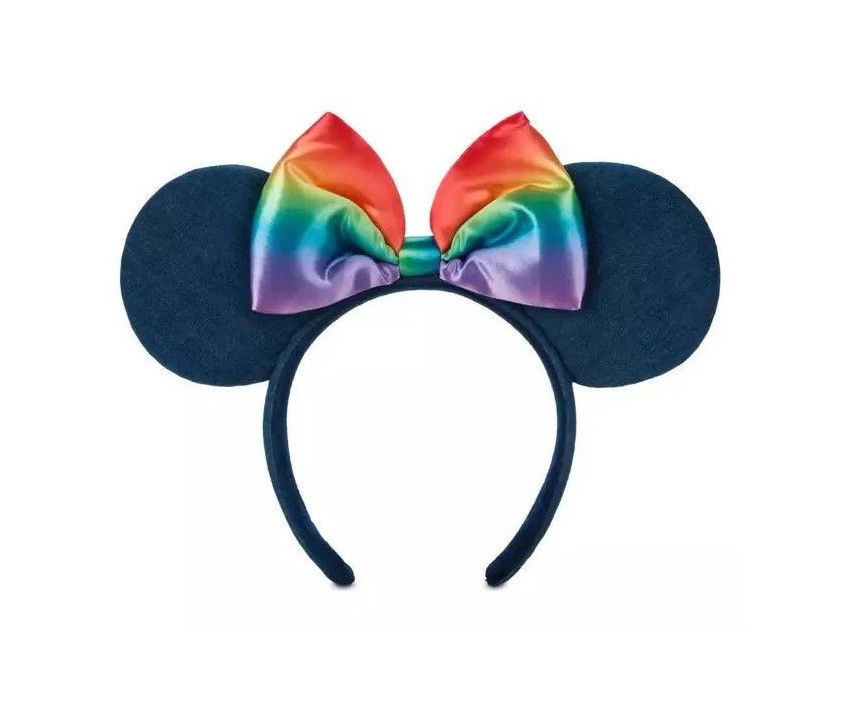 products Disney Parks - Minnie Mouse Ears Headband - Pride Collection - Rainbow Bow