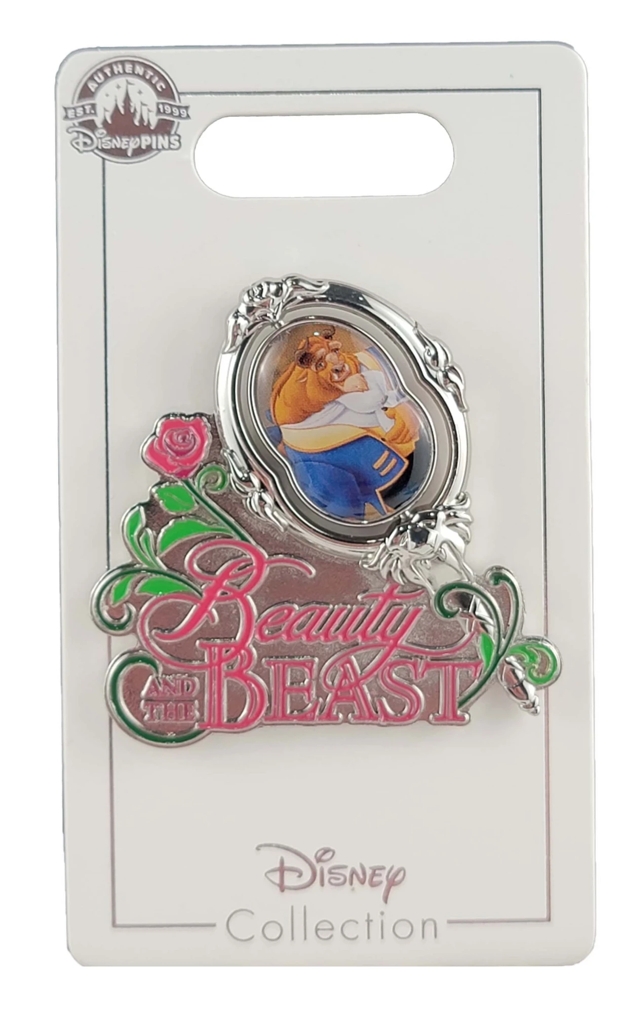 item Disney Pin - Beauty And The Beast - Belle and Beast Mirror - Spinner 147485 2
