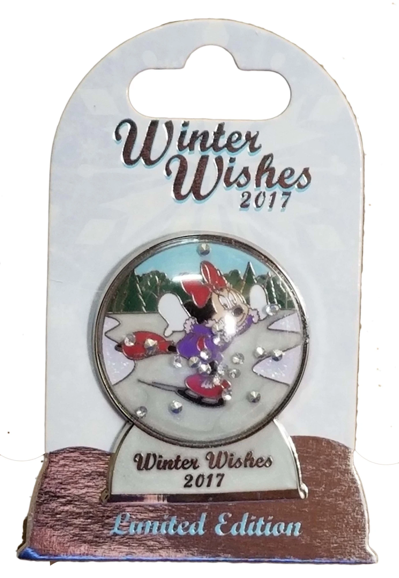 item Disney Pin - Winter Wishes 2017 Snow Globe - Minnie Mouse 125925