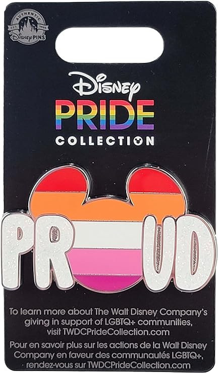 products Disney Pin - Rainbow Pride Collection - Mickey Mouse Icon - Proud Lesbian Flag