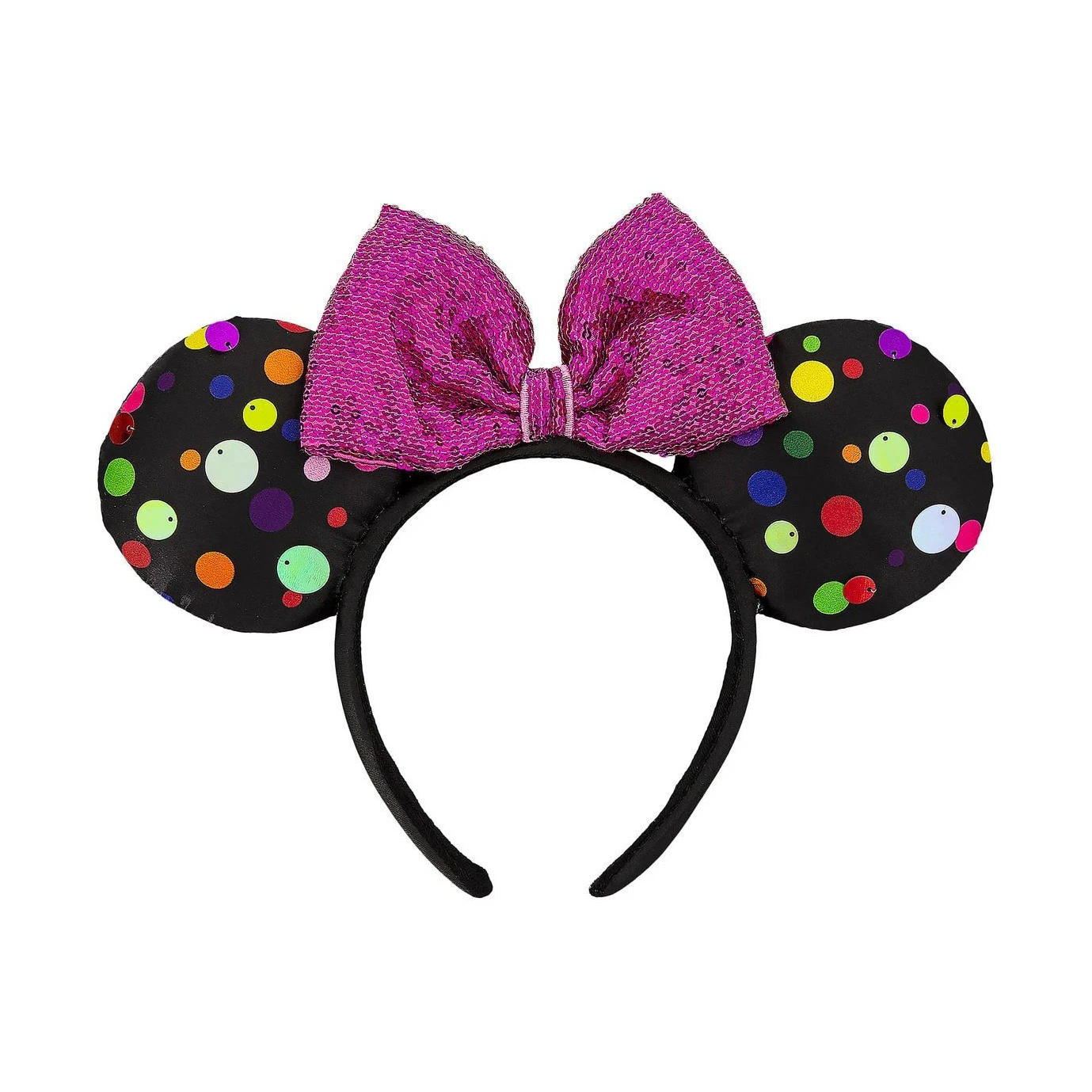 products Disney Parks - Minnie Mouse Ears Headband - Pink Sequin Bow - Rock the Dots - Inside Out