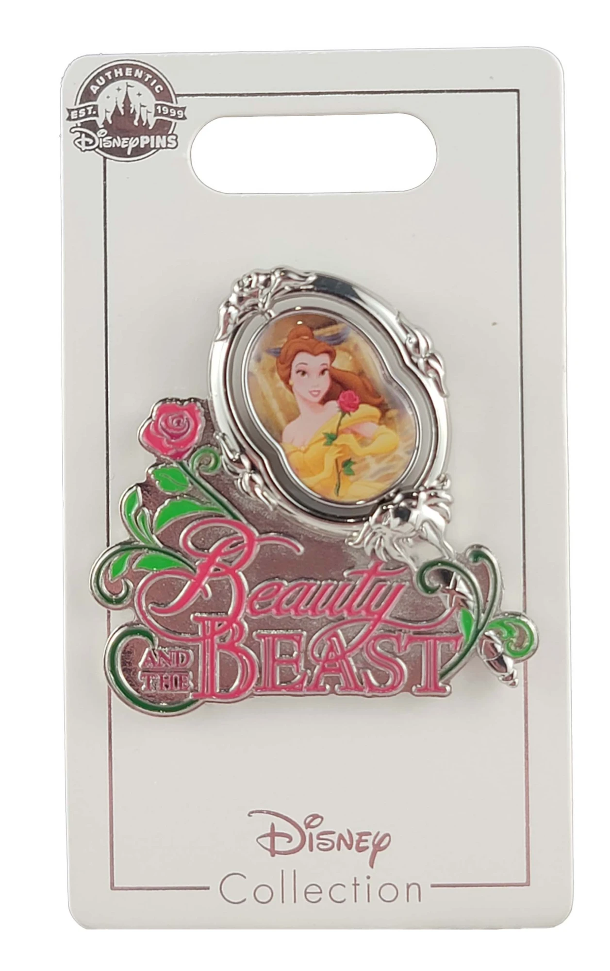item Disney Pin - Beauty And The Beast - Belle and Beast Mirror - Spinner 147485 1