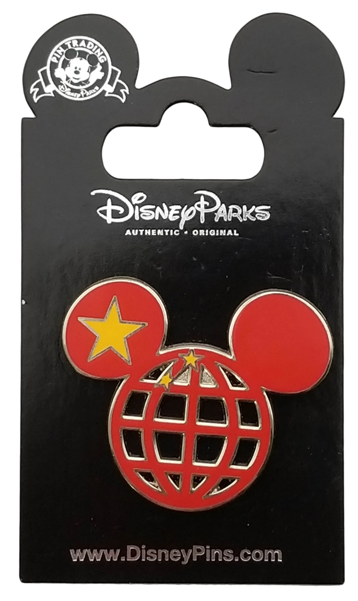 item Disney Pin - Mickey Icon China Flag Lattice Pin 116980