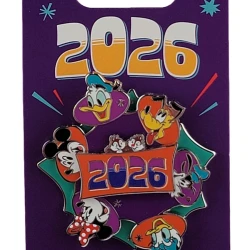 item Disney Pin - Dated 2026 - Mickey Mouse and Friends - Minnie, Donald, Daisy, Goofy and Pluto - Spinner 181102c.webp
