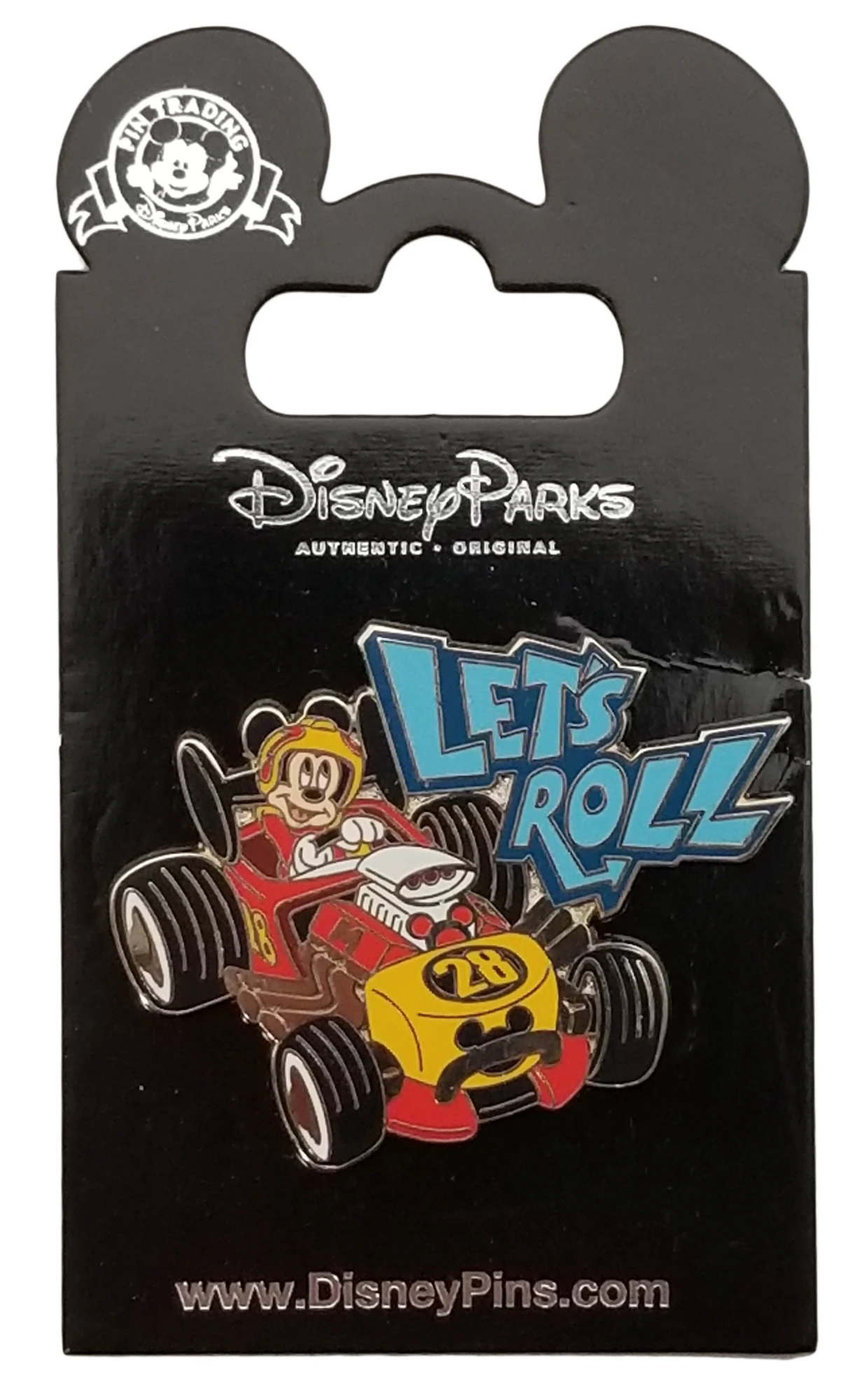 item Disney Pin - Mickey Race car - Let's Roll 122470