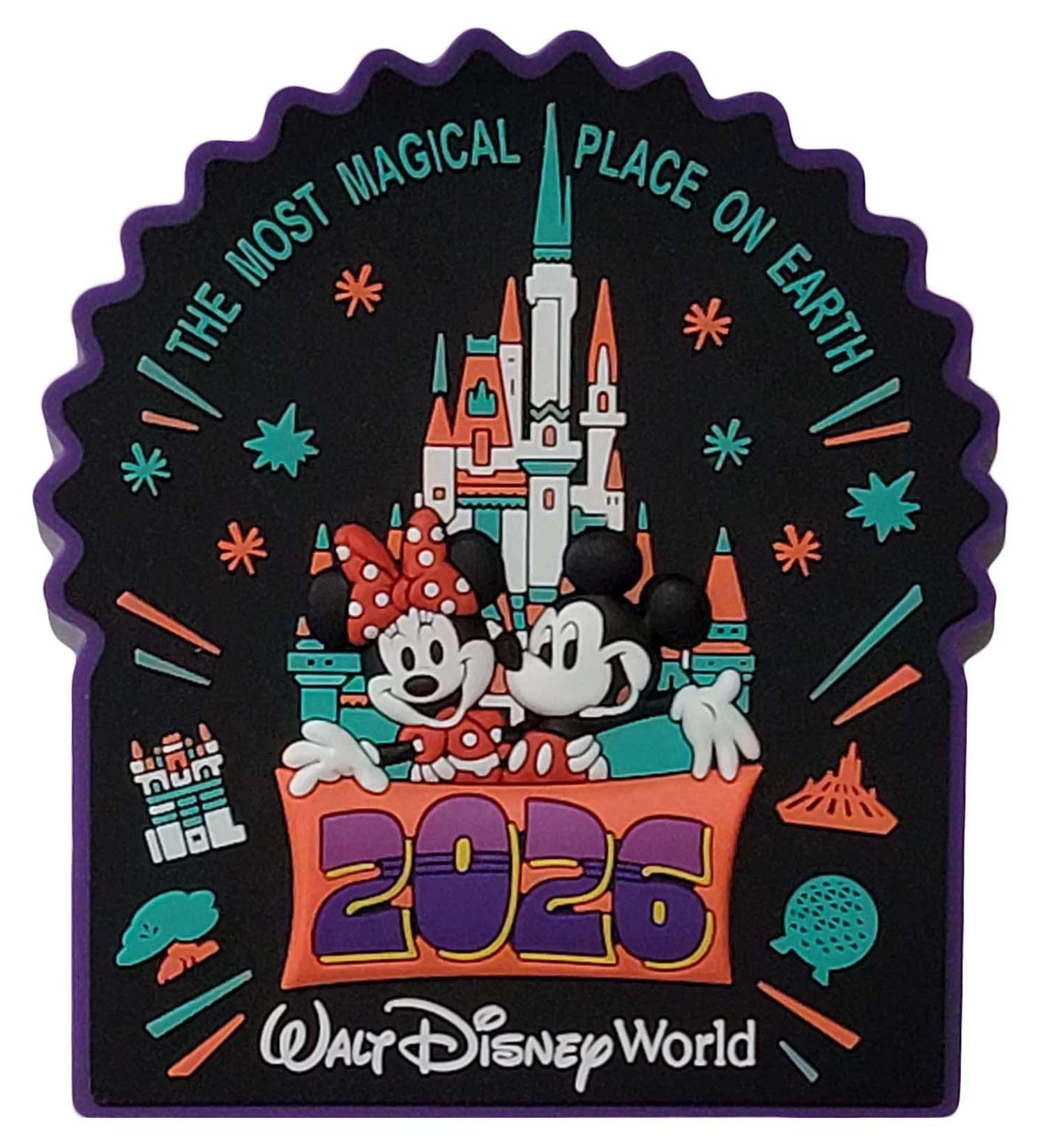 item Disney Parks Magnet - WDW - Dated 2026 - The Most Magical Place on Earth - Mickey and Minnie Mouse 34 2026 Dated Magnet.webp