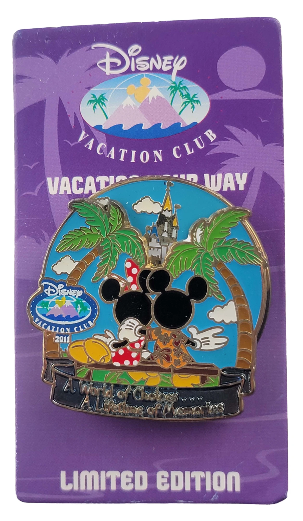 item Disney Pin - Disney Vacation Club - Minnie and Mickey - A World of Choices A Lifetime of Memories - Spinner 81336