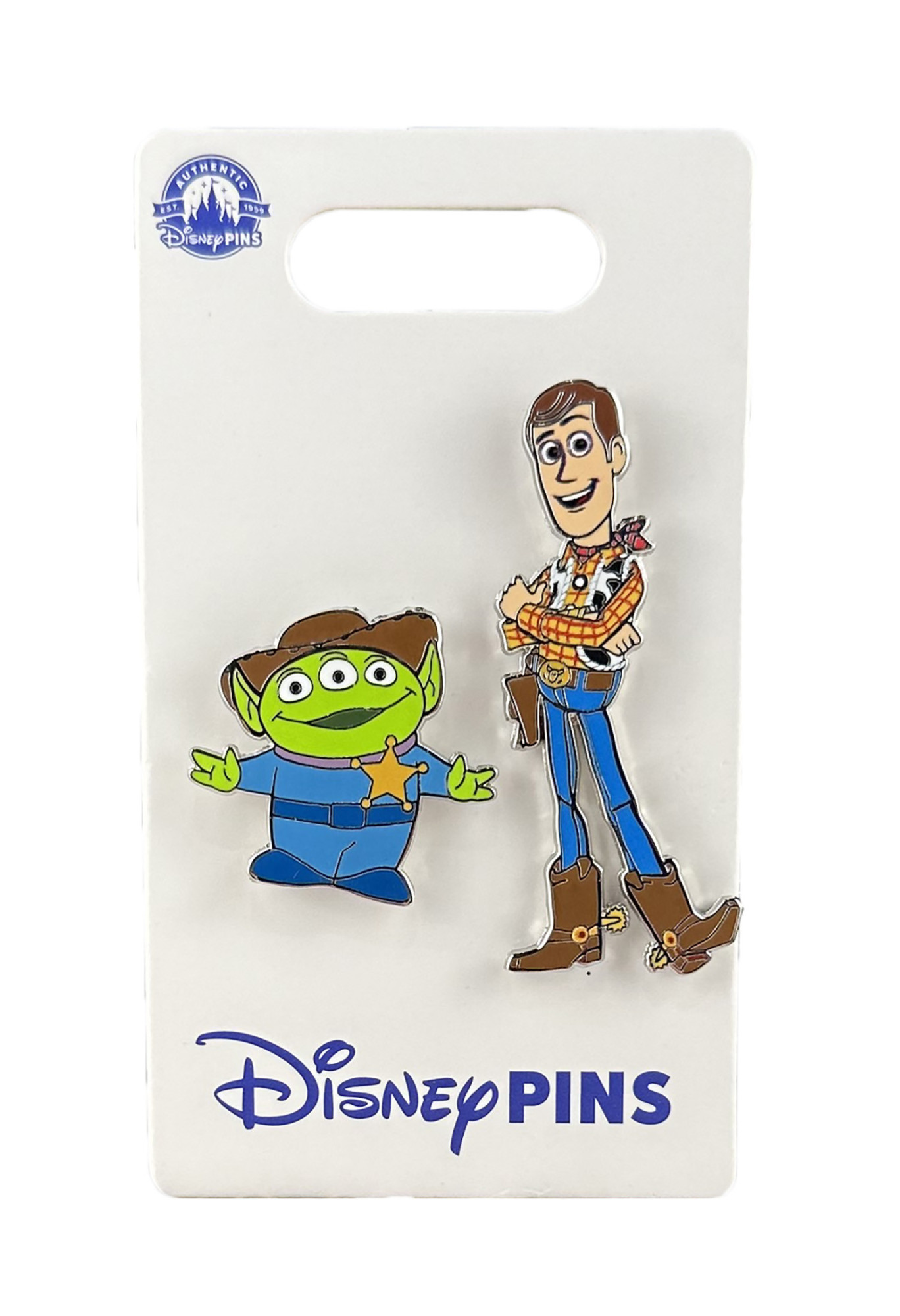 Disney Pin - Woody and Little Green Man Set - Alien Wearing