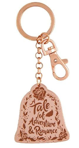 item Disney Parks Keychain - Rose Gold - Belle Quote - Adventure Awaits KeychainBelleAdvAwaitsRose