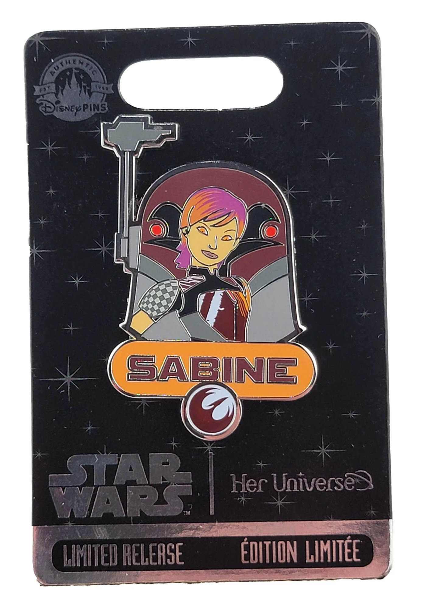 item Disney Pin - Sabine Wren - Star Wars Rebels - Mandalorian Helmet - Her Universe 156144