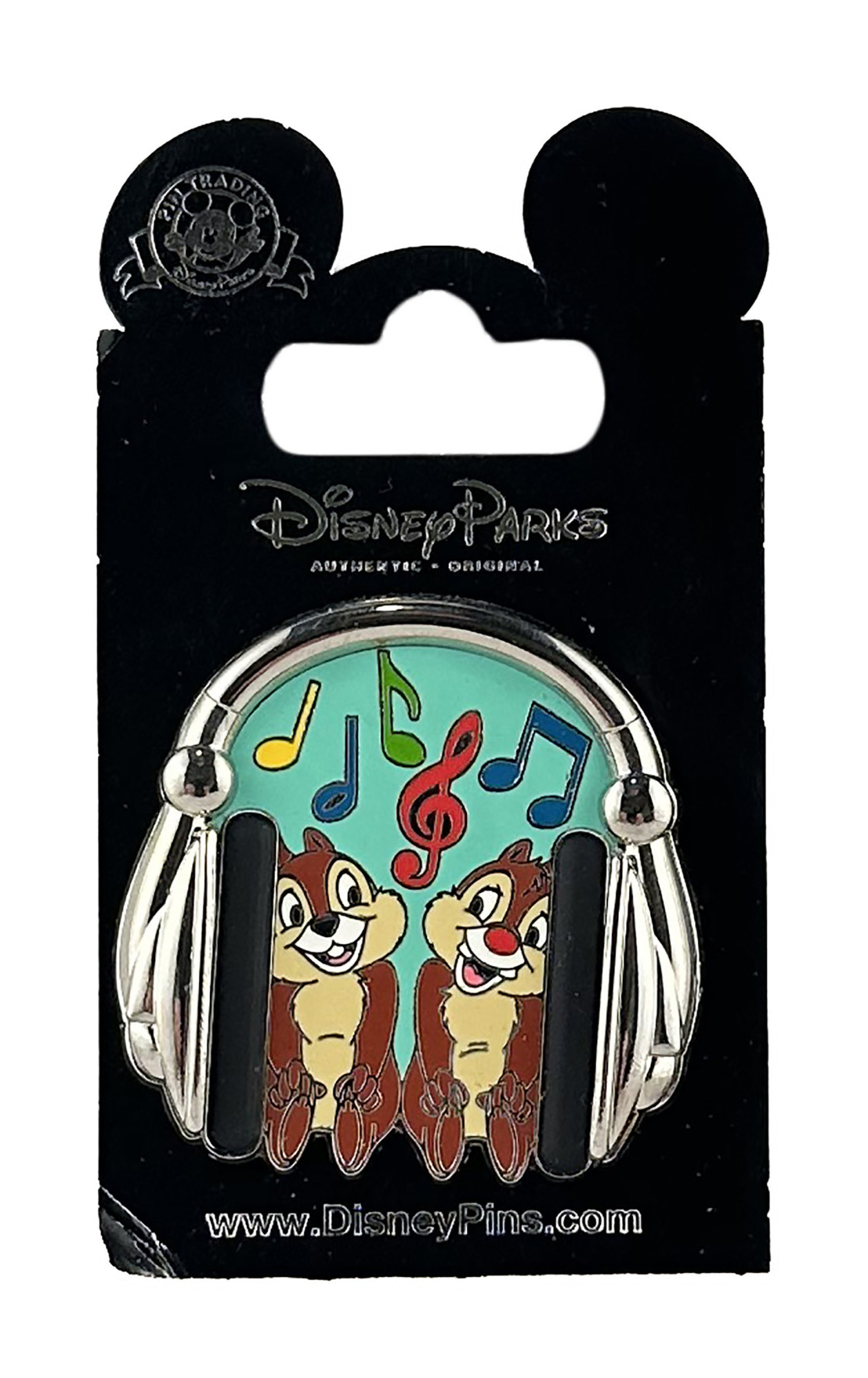 products Disney Pin - Chip and Dale in Headphones