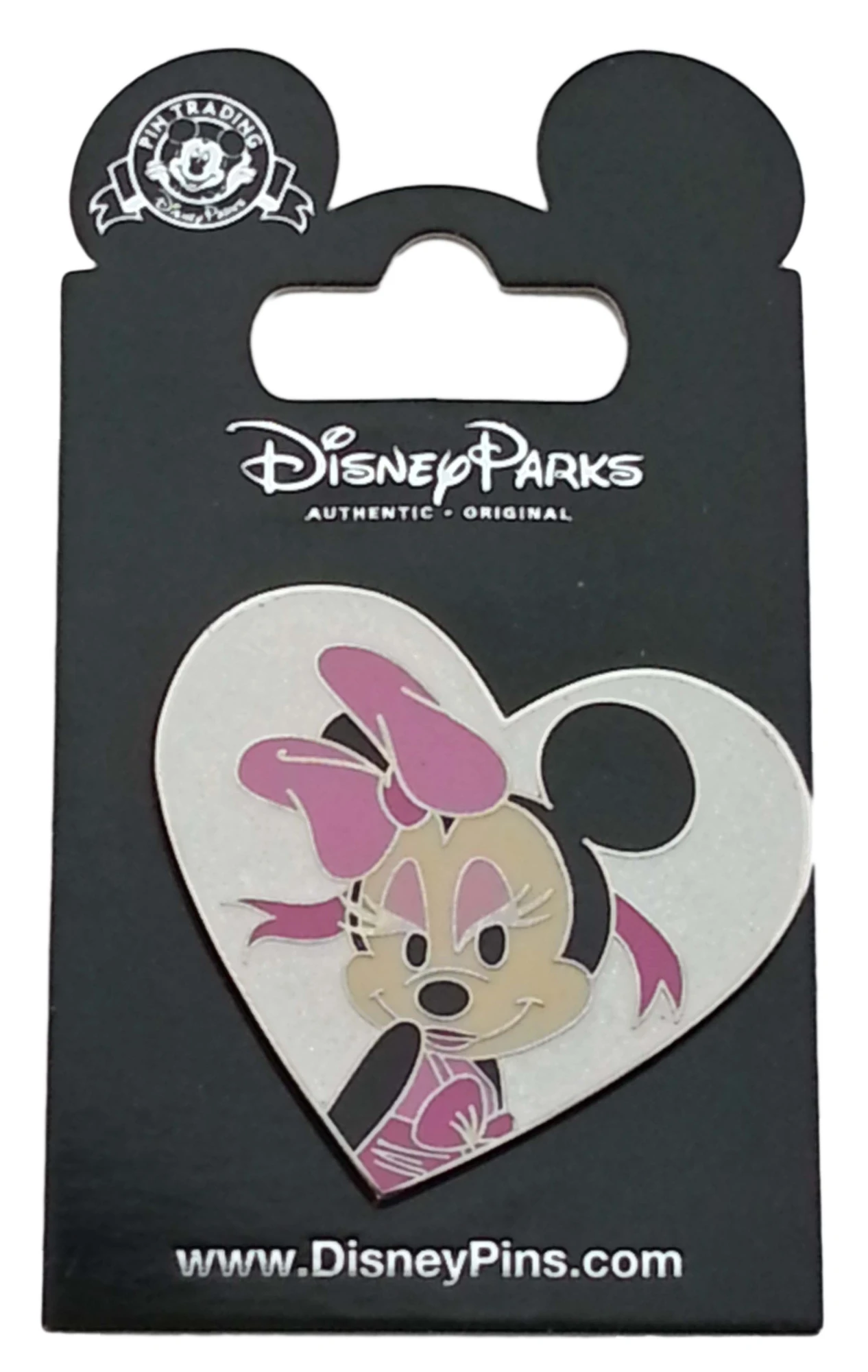 item Disney Pin - Minnie Mouse - White glitter heart 114670