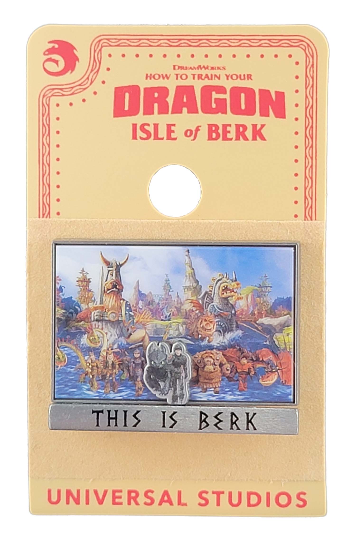 products Universal Studios - Epic Universe Pin - How To Train Your Dragon - This is Berk - Hiccup and Toothless