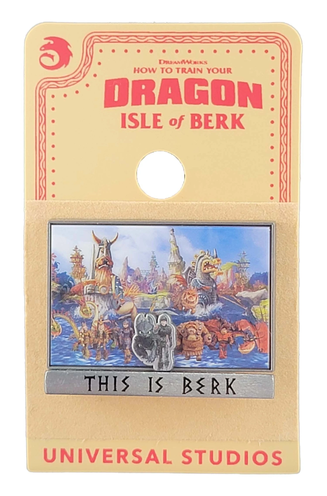 products Universal Studios - Epic Universe Pin - How To Train Your Dragon - This is Berk - Hiccup and Toothless