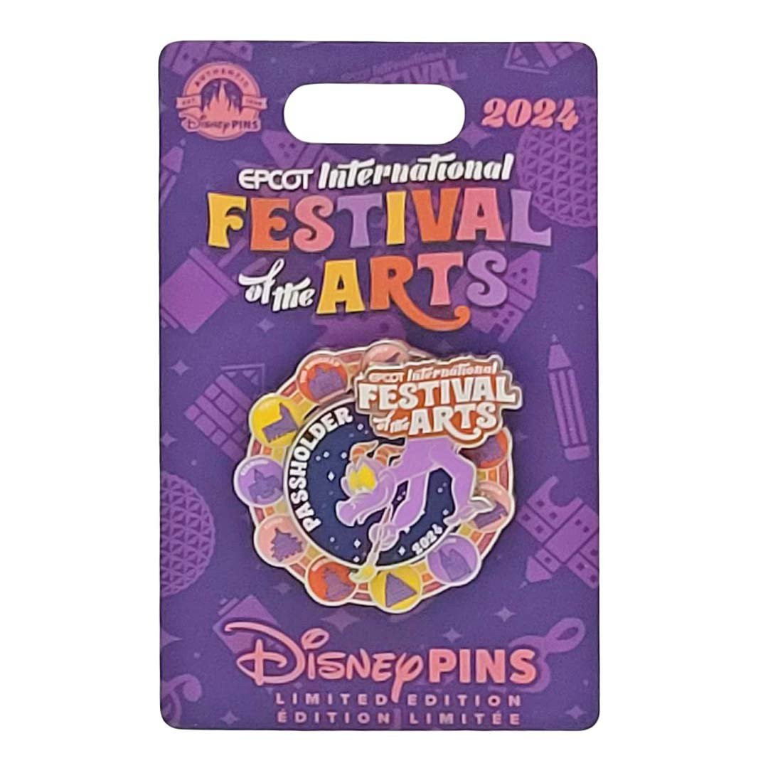 products Disney Pin - Figment - World Showcase Spinner - EPCOT International Festival of the Arts 2024 - Annual Passholder