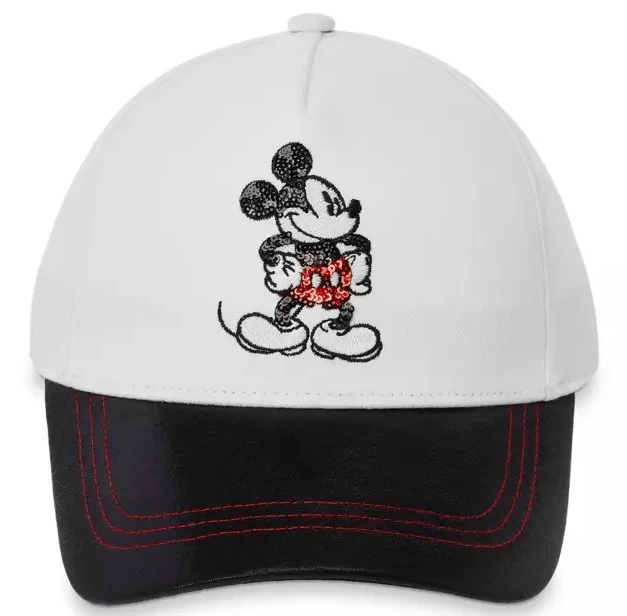 item Disney Parks - Baseball Hat/Cap - Mickey Mouse Sequin Mickey Sequined Cap White