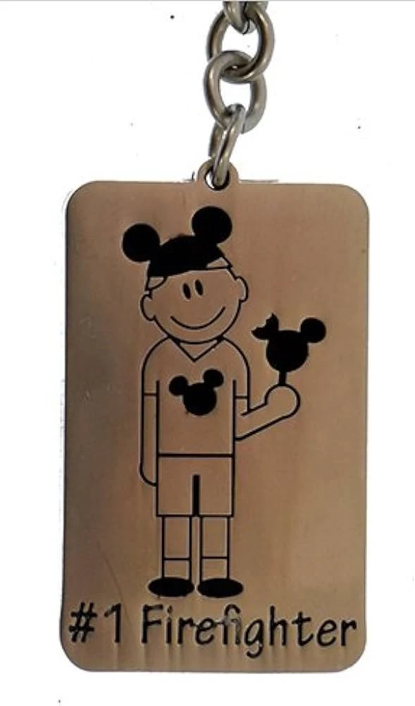 item Disney Keychain - #1 Firefighter #1 Firefighter