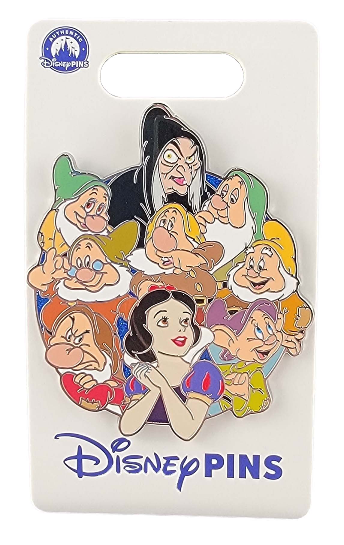 products Disney Pin - Character Cluster - Snow White and the Seven Dwarfs - Old Hag, Grumpy, Doc, Bashful, Sneezy, Sleepy, Happy, Dopey, and Snow White