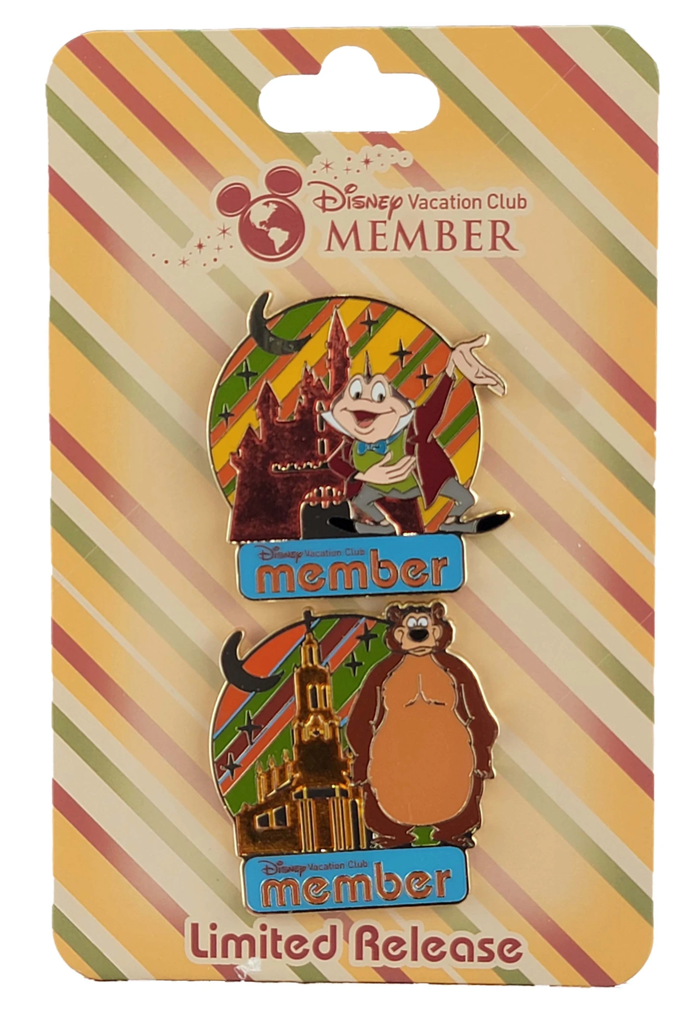 item Disney Pin - Vacation Club DVC - 2022 - Mr. Toad & Humphrey the Bear - 2 Pin Set 154774