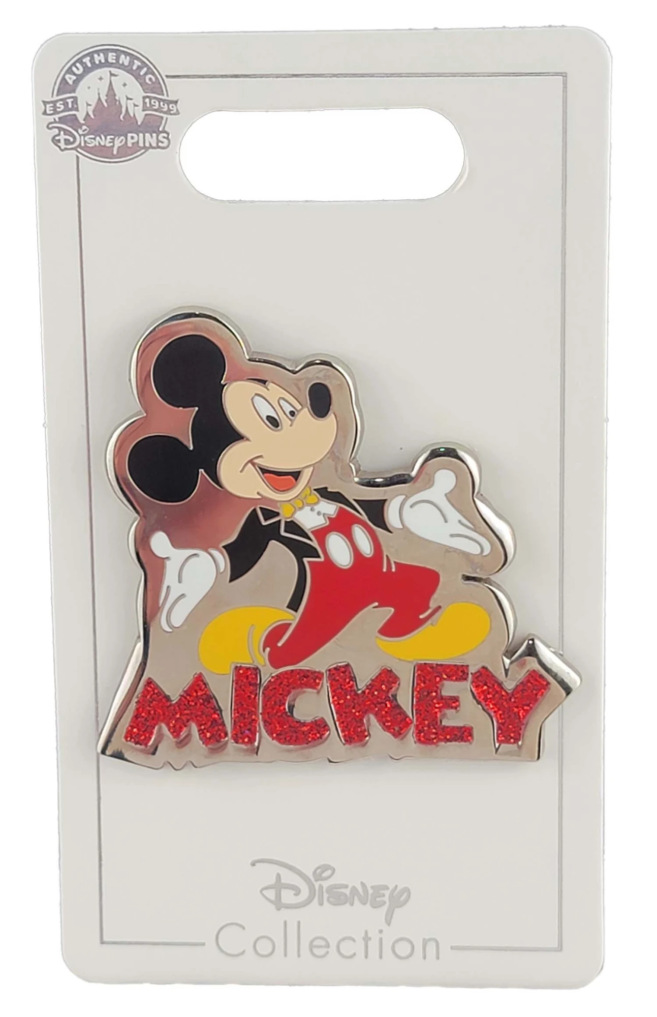 item Disney Pin - Mickey - Red Sparkle Name 147511