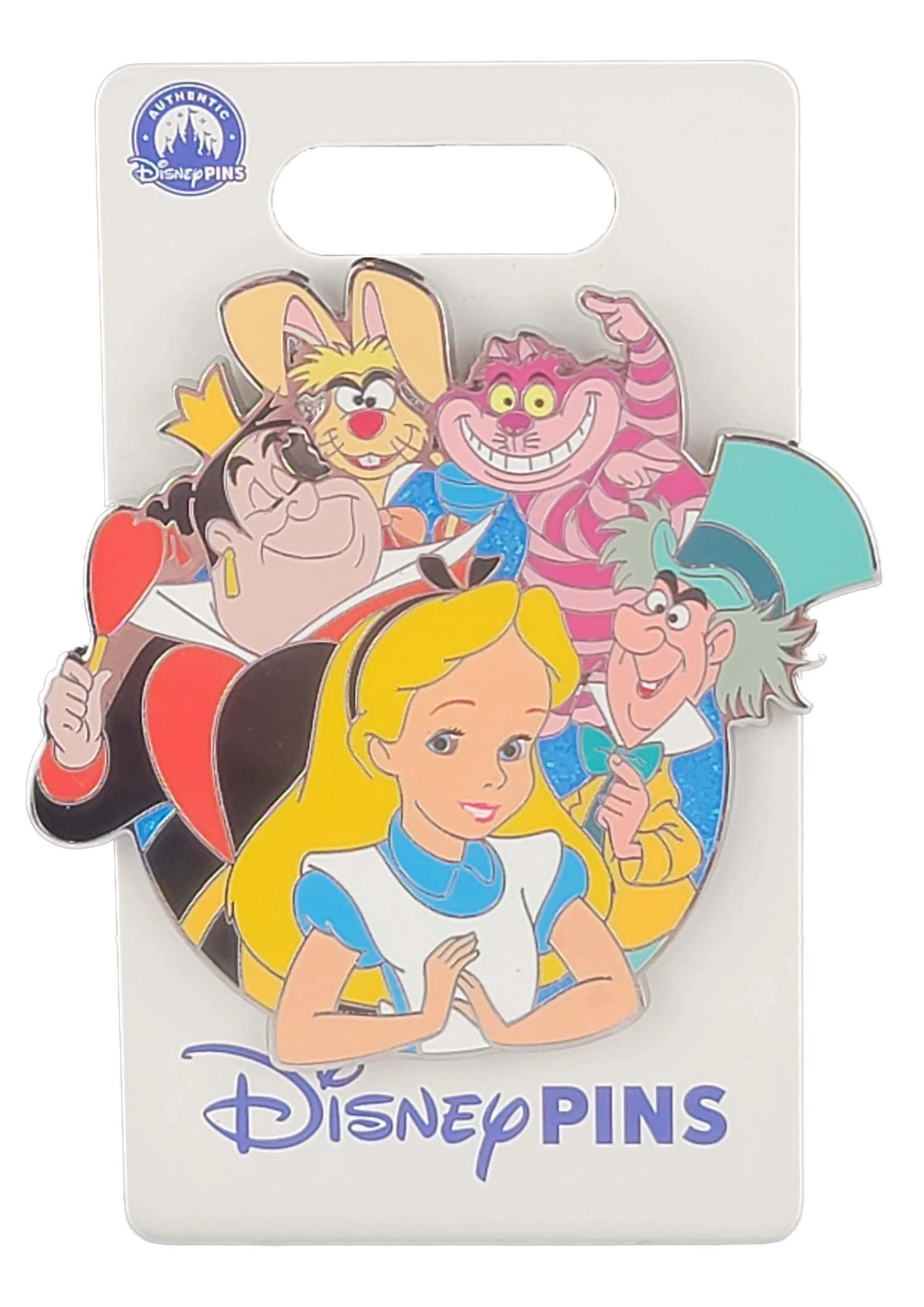 products Disney Pin - Character Clusters - Alice in Wonderland, Queen of Hearts, Mad Hatter, Cheshire Cat, March Hare