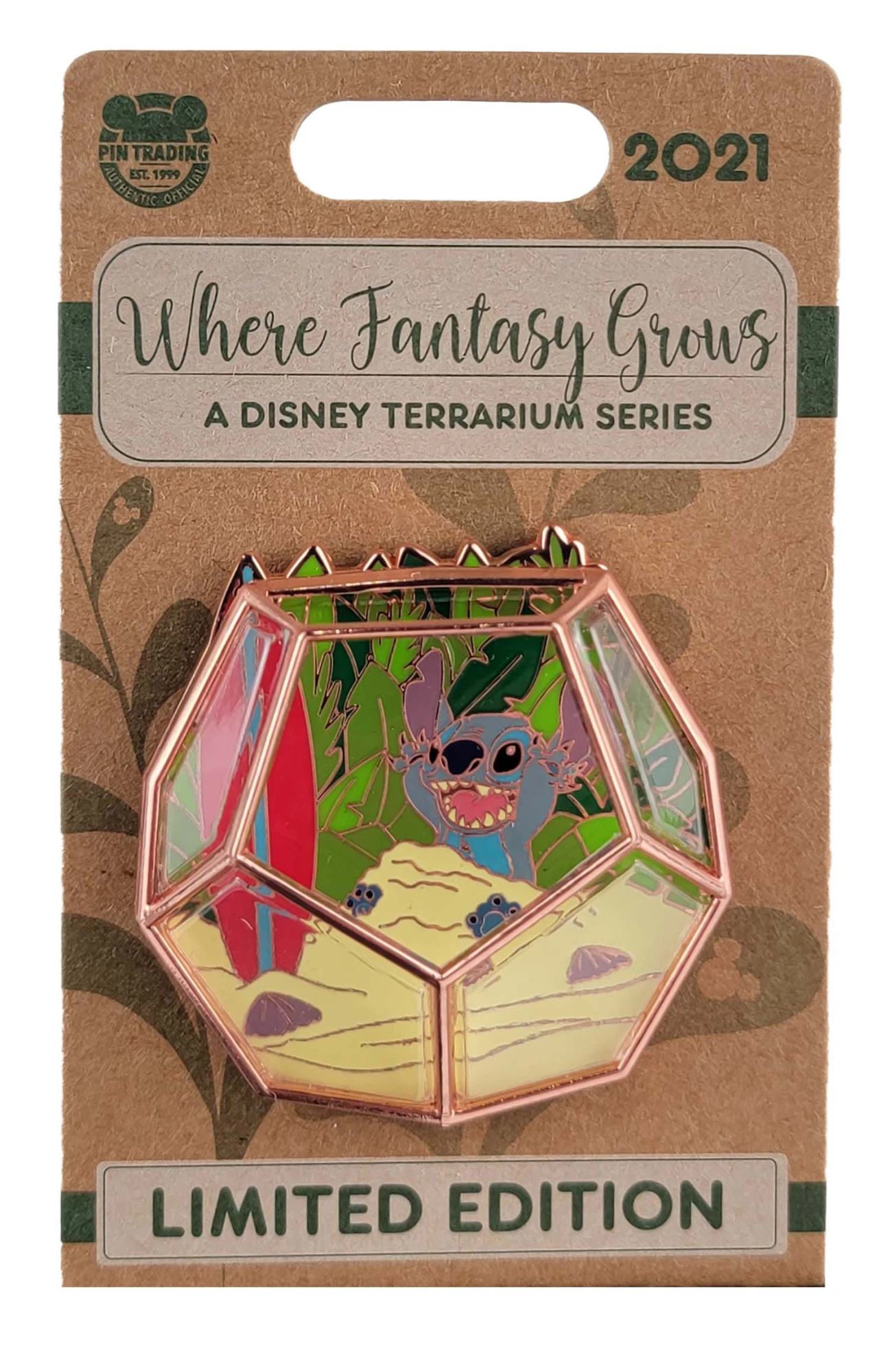item Disney Pin - 2021 - Where Fantasy Grows - Terrarium - Stitch 145961