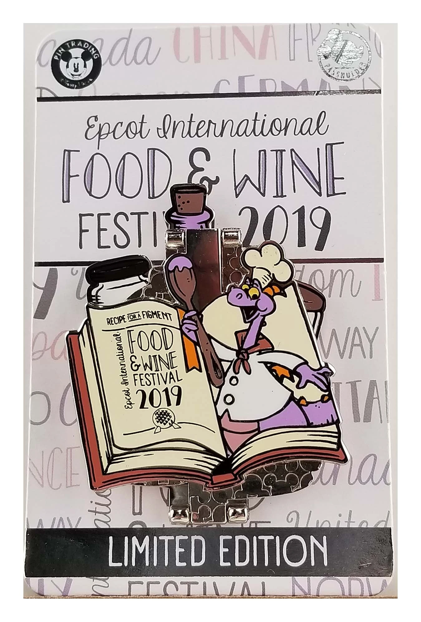 item Disney Pin - Epcot Food & Wine Festival 2019 - Passholder - Chef Figment 140715 1