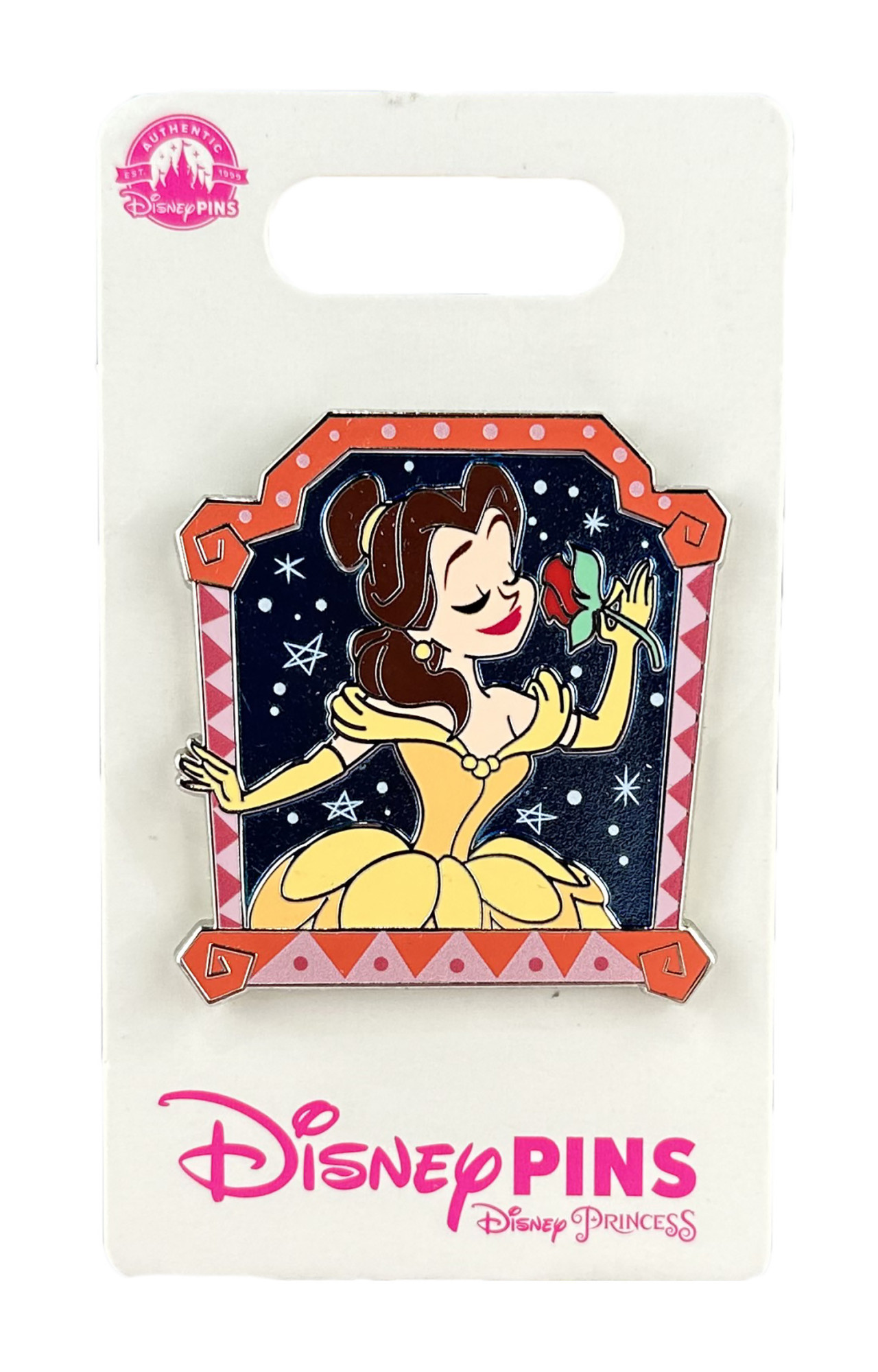 products Disney Pin - Belle With Red Rose - Beauty and the Beast