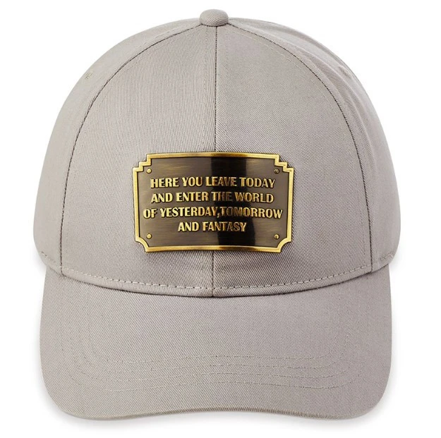 item Disney Parks - Baseball Hat/Walt Disney Quote - Yesterday, Tomorrow, and Fantasy Cap Walt Quote Metal