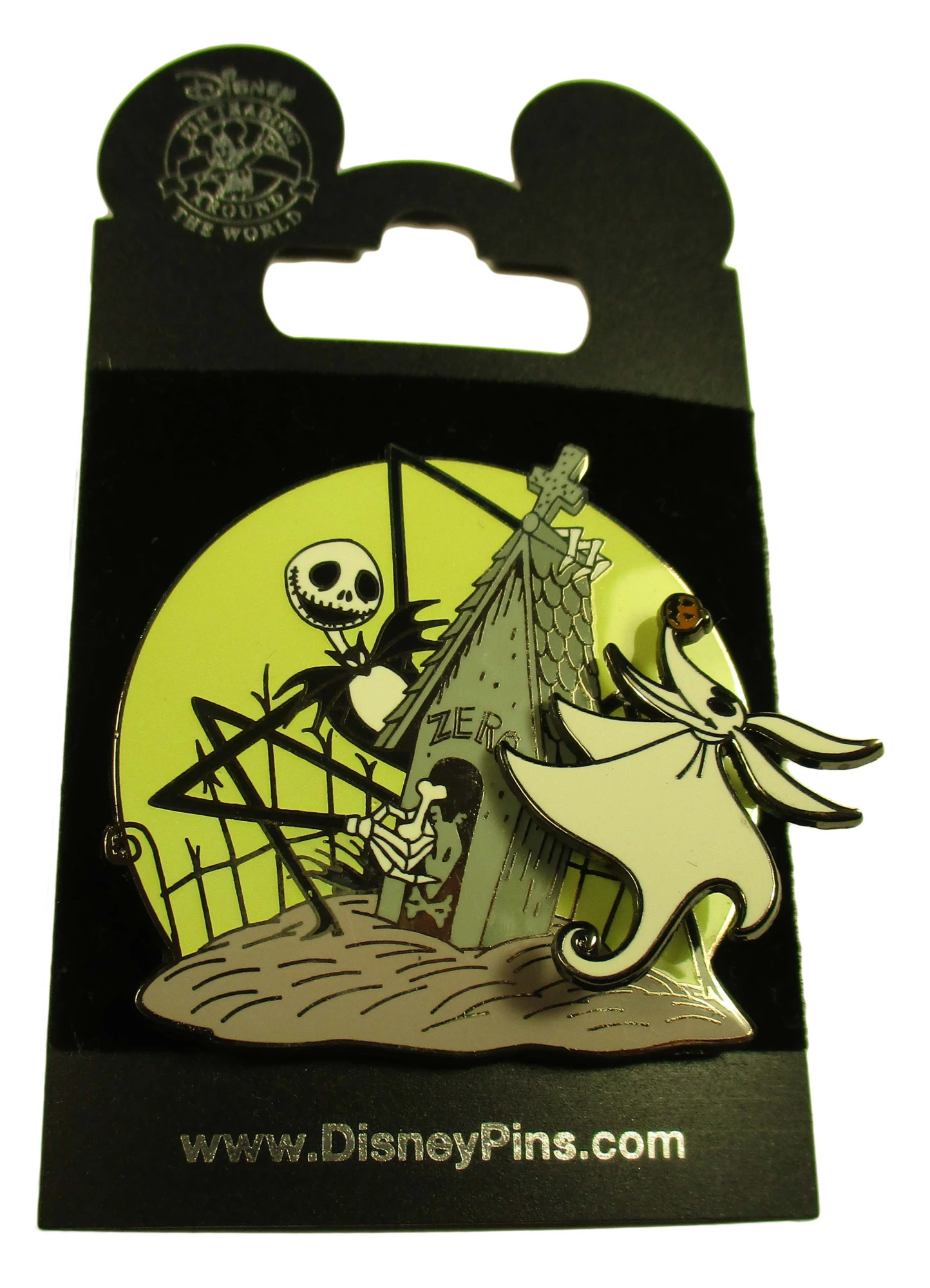 item Disney Pin - Nightmare Before Christmas - Doghouse Moon (Jack & Zero) 41489