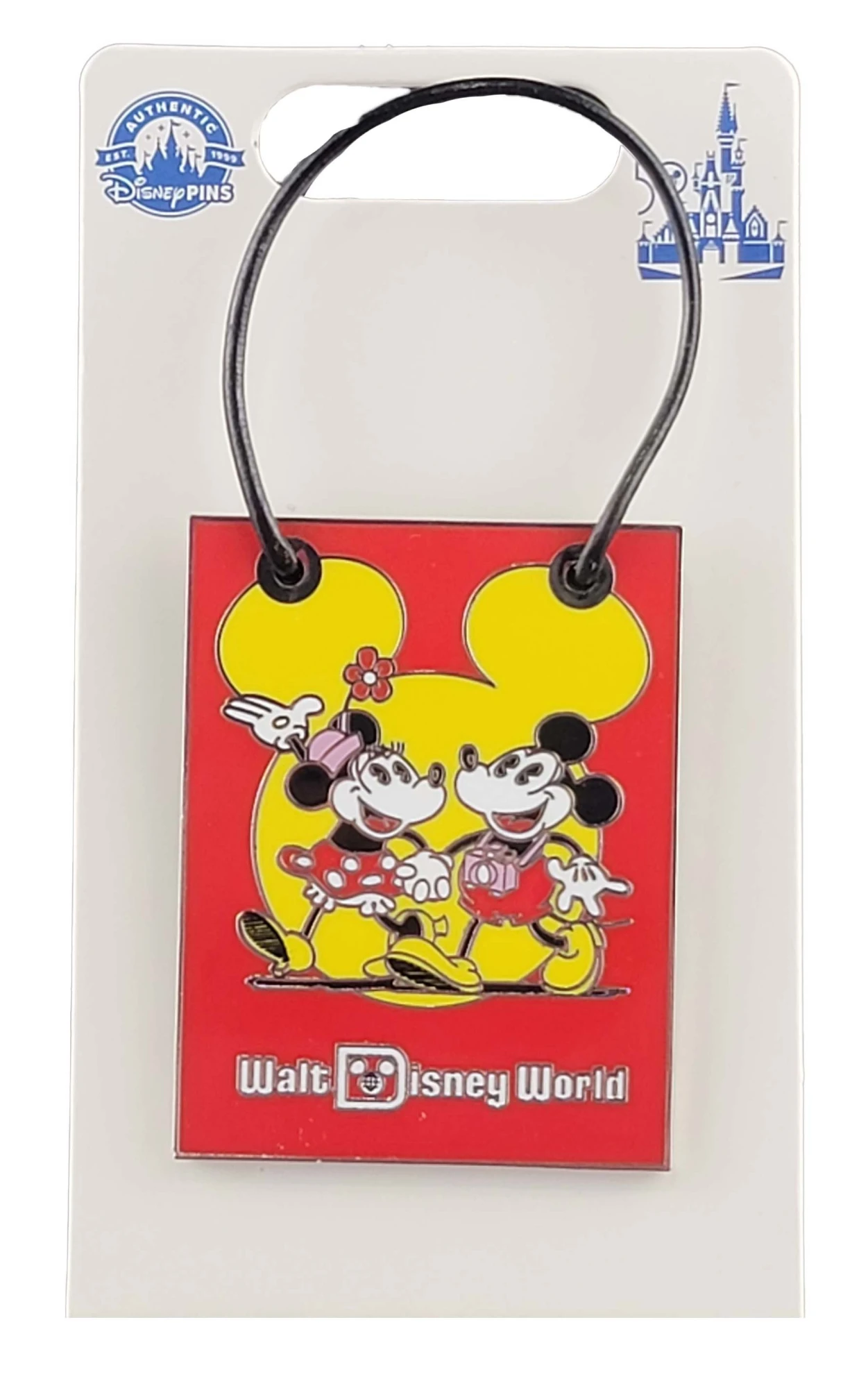 item Disney Pin - 50th - Red Shopping Bag - Mickey & Minnie 154082