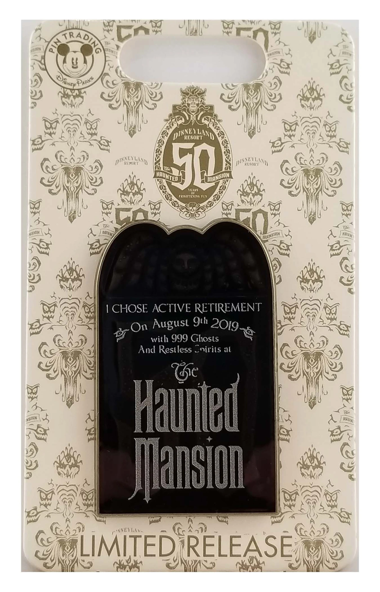 item Disney Pin - Disneyland Resort - DLR - The Haunted Mansion 50th Anniversary - Tombstone 135895