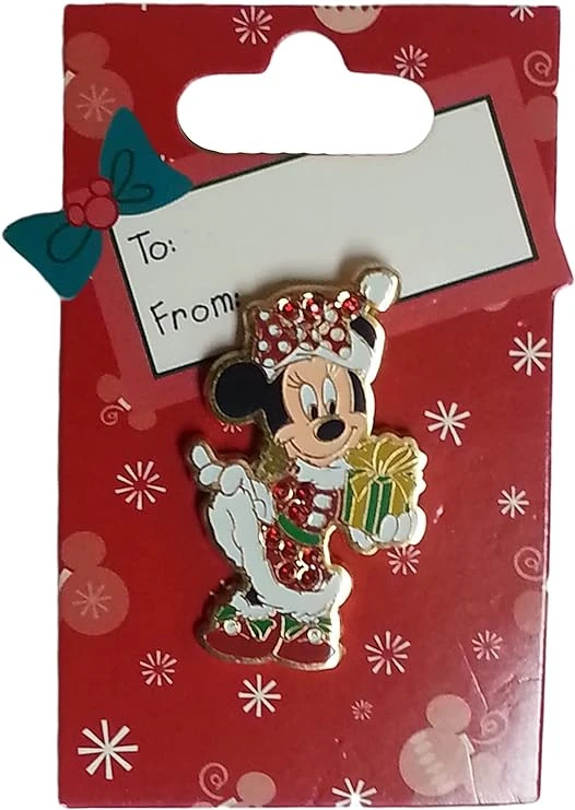 item Disney Pin - Santa Minnie Mouse with Present - Jeweled 711xax-6ayl-ac-sy741-jpg