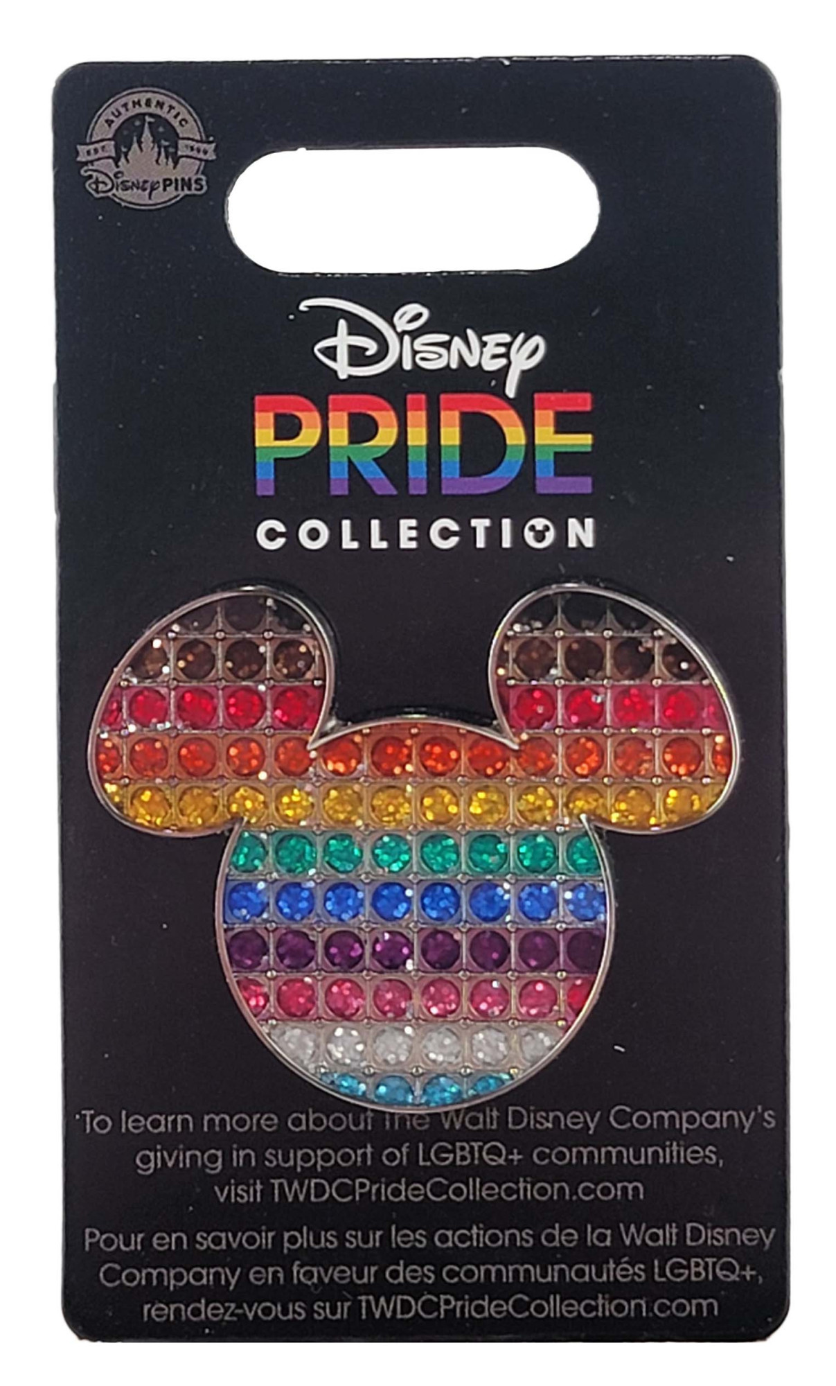 products Disney Pin - Rainbow Pride Collection - Mickey Mouse Icon - Jeweled