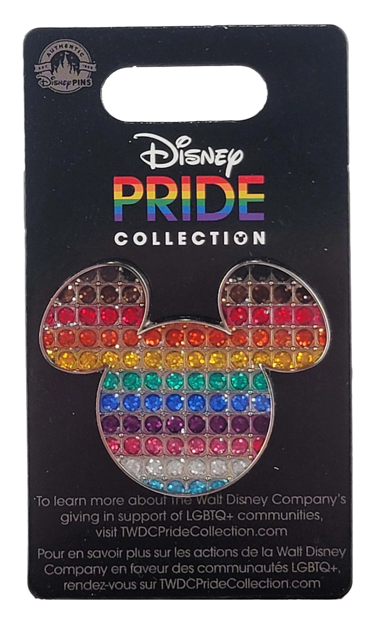 item Disney Pin - Rainbow Pride Collection - Mickey Mouse Icon - Jeweled 155722
