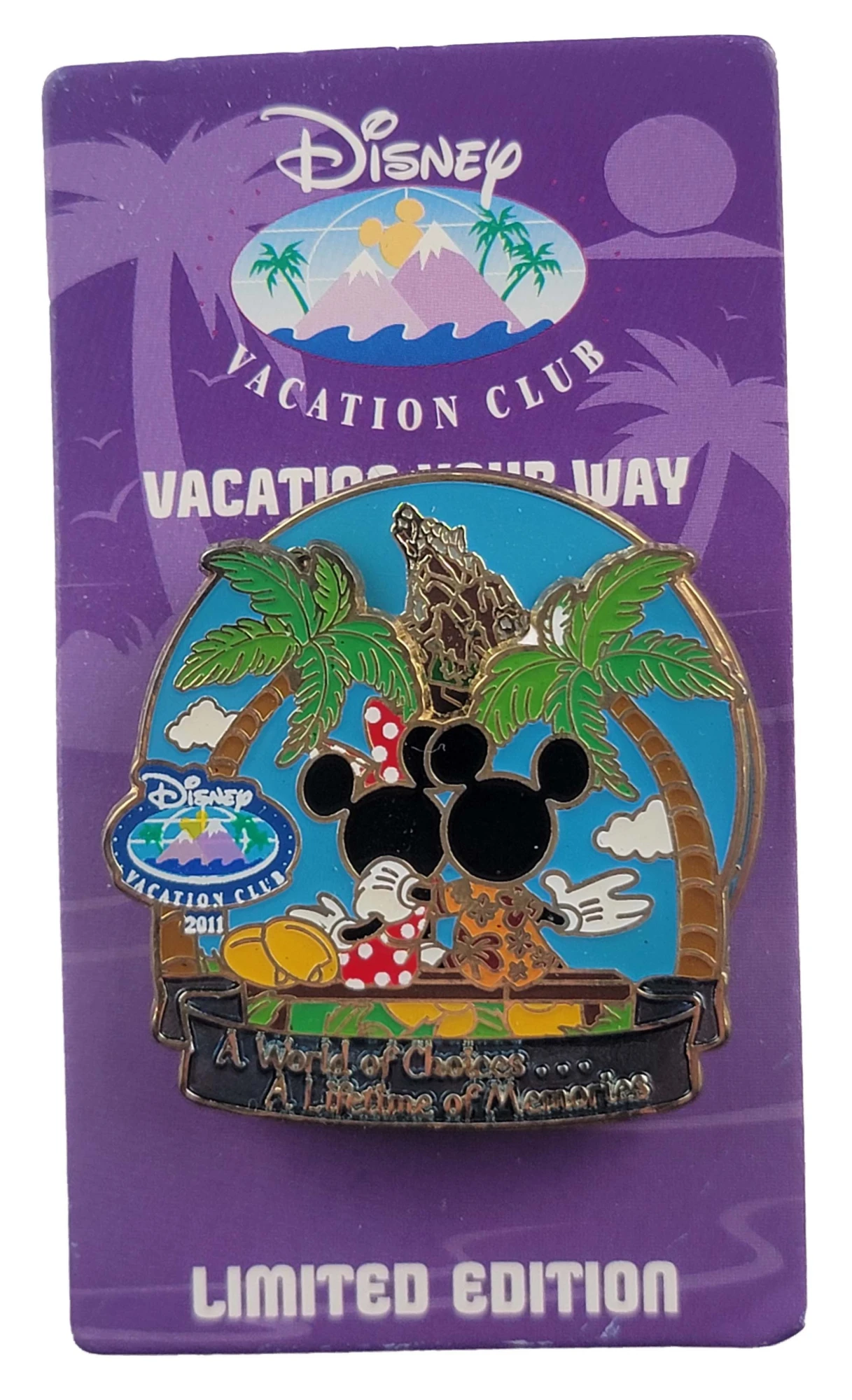 item Disney Pin - Disney Vacation Club - Minnie and Mickey - A World of Choices A Lifetime of Memories - Spinner 81336e