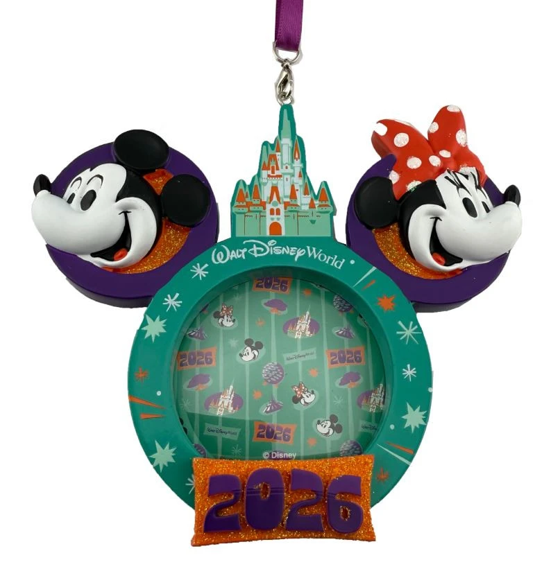 item Disney Parks Photo Frame Ornament - 2026 Walt Disney World - Mickey and Minnie Mouse 02456 Ornament Frame Dated 2026 WDW Mickey Minnie b.webp