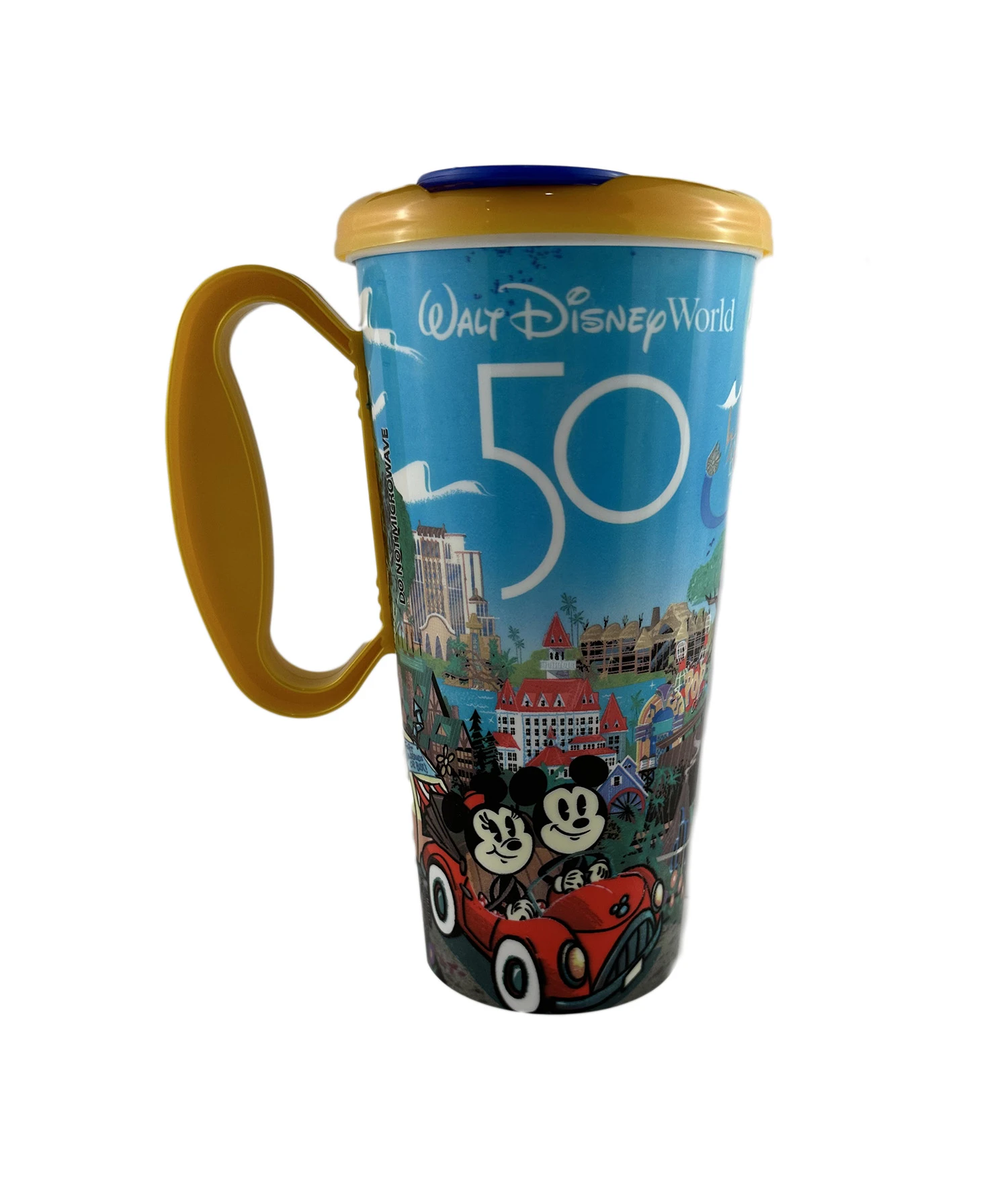 item Disney Resort Travel Mug - Walt Disney World 50th Anniversary Resorts - Gold Mickey Lid IMG_1617