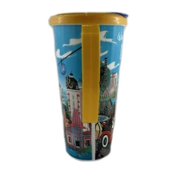 item Disney Resort Travel Mug - Walt Disney World 50th Anniversary Resorts - Gold Mickey Lid IMG_1619