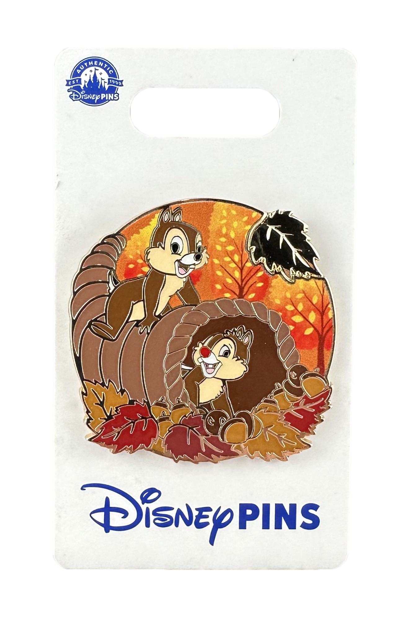 products Disney Pin - Chip and Dale - Autumn - Gold Leaf
