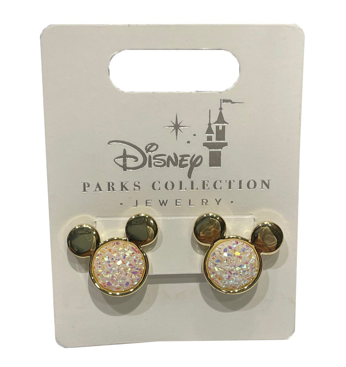 products Disney Parks - Mickey Icon with Sparkle White Stone - Earrings