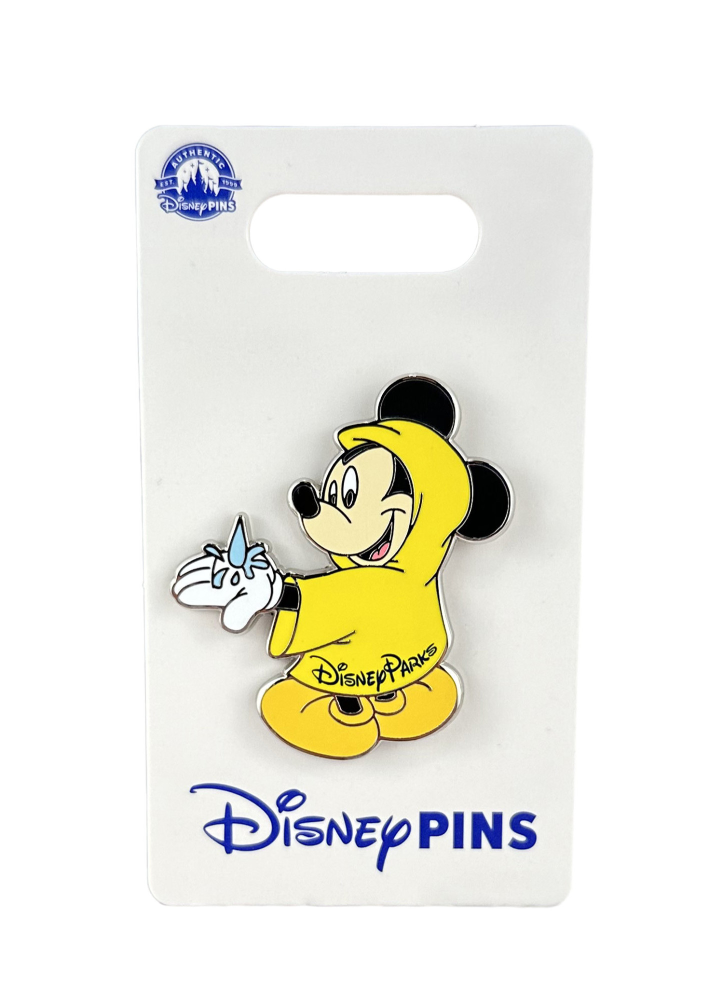 products Disney Pin - Mickey in a Yellow Rain Poncho - Disney Parks - Raincoat