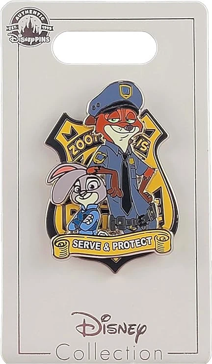 item Disney Pin - Zootopia - Judy Hopps and Nick Wilde - Police Badge 71c-grlbmjl-ac-sy741-jpg