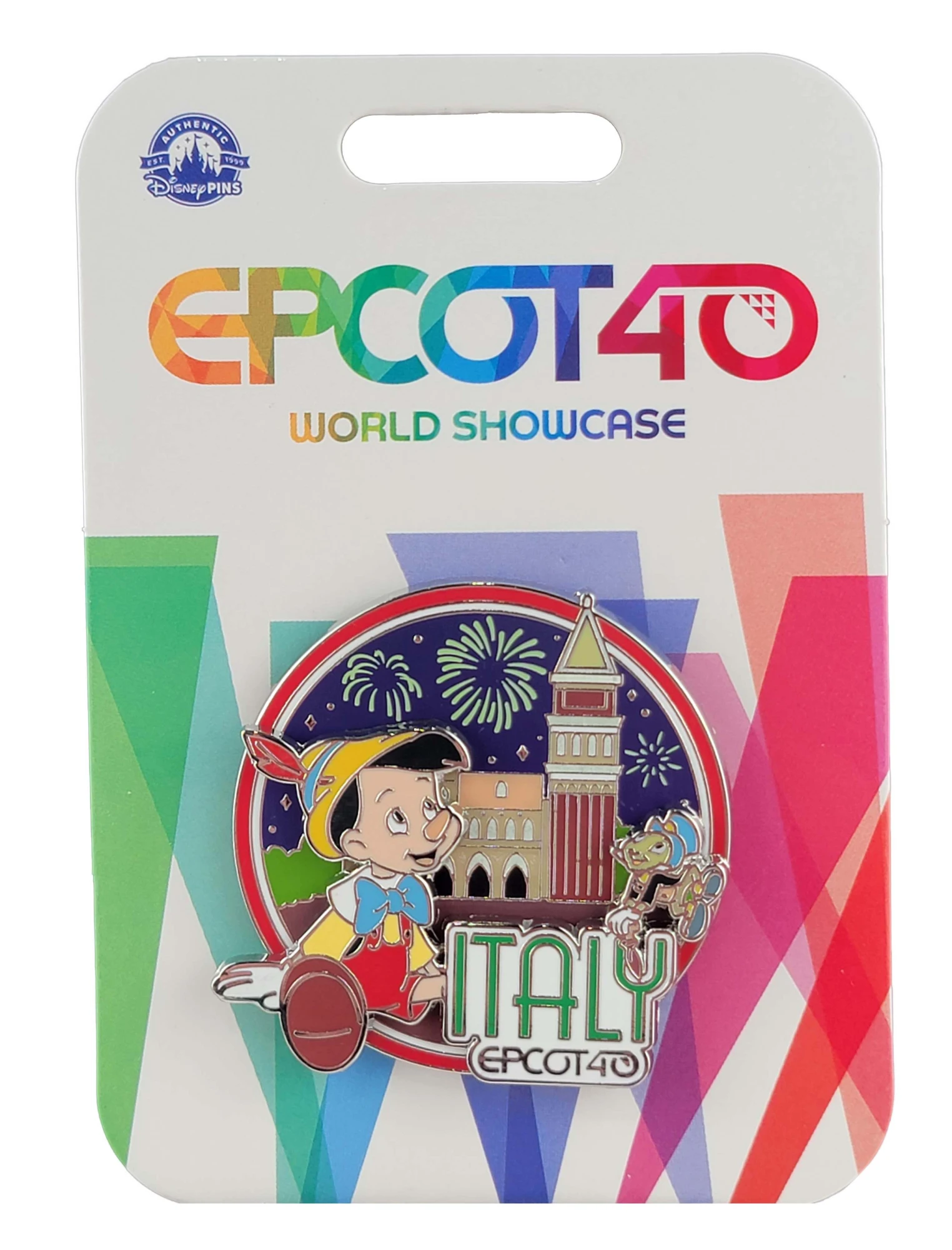 item Disney Pin - EPCOT 40 - Italy Pavilion - Pinocchio and Jiminy Cricket 152015