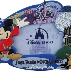 item Disney Parks Magnet - Photo Frame - Four Parks One World - Sorcerer Mickey Mouse 71YUhai2k2L._AC_SX679_