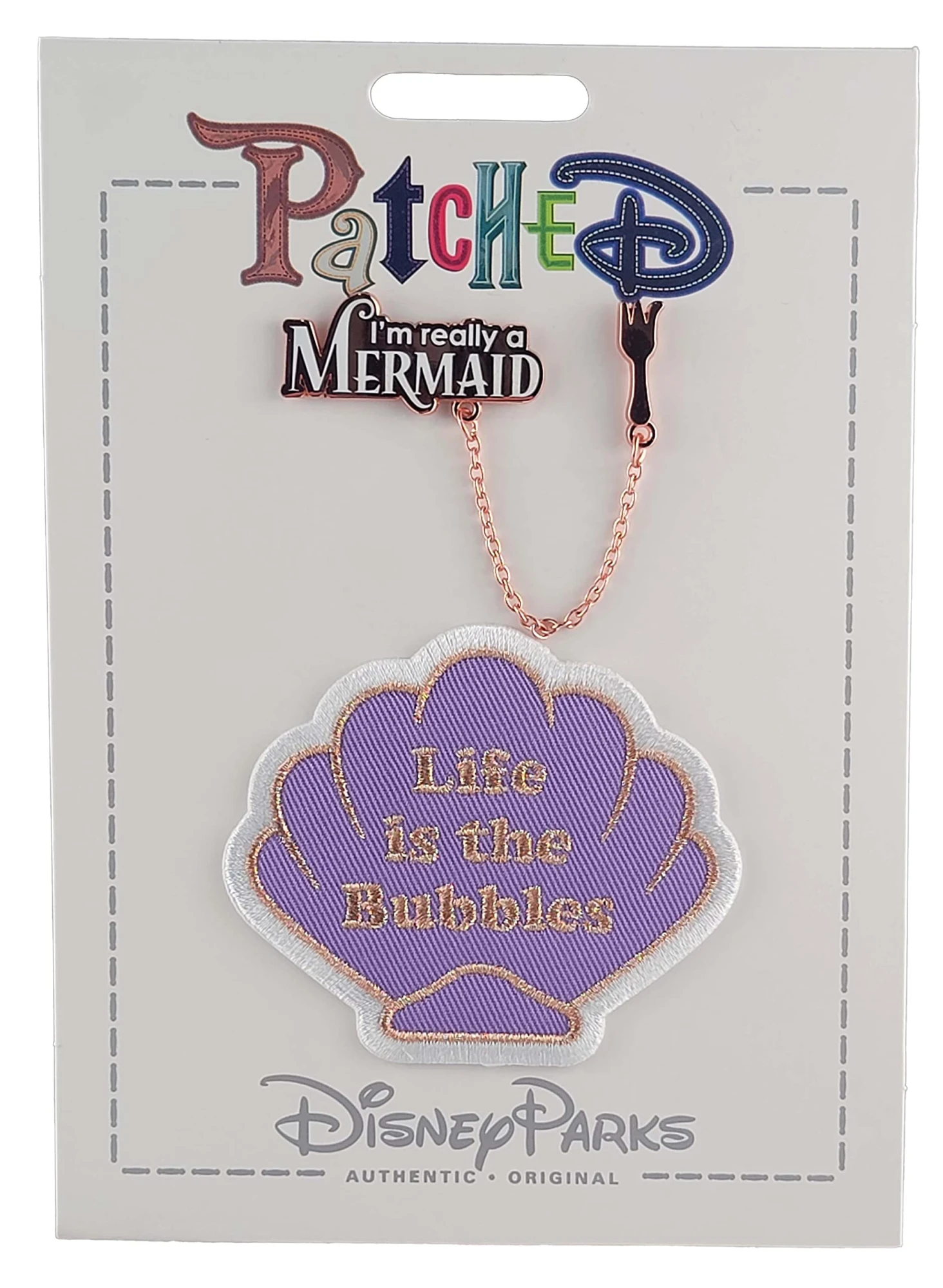 item Disney Parks - PatcheD - Little Mermaid - Life is the Bubbles Patch and I'm Really a Mermaid Flair Pin 81cnrborkzljpg